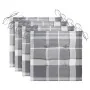 Sillas de jardín 4 uds madera teca con cojines a cuadros grises von , Gartenstühle - Ref: Foro24-3065631, Preis: 372,26 €, Ra...