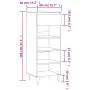 Mueble zapatero madera contrachapada gris Sonoma 40x36x105 cm | Foro24.es | Tu tienda online para hogar, jardín y más Foro24.es