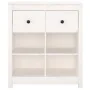 Aparador de madera maciza de pino blanco 70x35x80 cm by , Sideboards - Ref: Foro24-813765, Price: 87,12 €, Discount: %