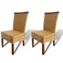 Sillas de comedor 2 unidades ratán natural marrón by , dining chairs - Ref: Foro24-243235, Price: 182,03 €, Discount: %