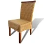 Sillas de comedor 2 unidades ratán natural marrón by , dining chairs - Ref: Foro24-243235, Price: 182,03 €, Discount: %