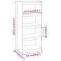 Estantería/divisor de espacios madera pino blanco 60x30x135,5cm von , Bücherregale und Regale - Ref: Foro24-808169, Preis: 69...