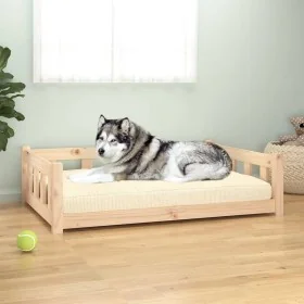 Cama para perros madera maciza de pino 105,5x75,5x28 cm de , Camas para perros - Ref: Foro24-833257, Precio: 70,80 €, Descuen...