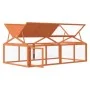 Corral de madera maciza pino marrón 200x112,5x74 cm de , Jaulas y habitáculos para animales pequeños - Ref: Foro24-172300, Pr...