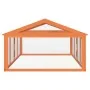 Corral de madera maciza pino marrón 200x112,5x74 cm de , Jaulas y habitáculos para animales pequeños - Ref: Foro24-172300, Pr...