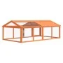 Corral de madera maciza pino marrón 200x112,5x74 cm de , Jaulas y habitáculos para animales pequeños - Ref: Foro24-172300, Pr...