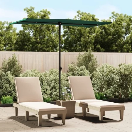 Sombrilla de jardín con palo de aluminio verde 180x110 cm de , Sombrillas - Ref: Foro24-47328, Precio: 41,55 €, Descuento: %