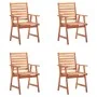 Sillas comedor de jardín y cojines 4 uds madera maciza acacia | Foro24.es | Tu tienda online para hogar, jardín y más Foro24.es