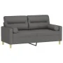 Sofá de 2 plazas con cojines tela gris oscuro 140 cm by , Sofas - Ref: Foro24-3200822, Price: 224,52 €, Discount: %