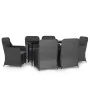 Juego de comedor de jardín 7 piezas con cojines negro de , Conjuntos de jardín - Ref: Foro24-3099544, Precio: 939,23 €, Descu...