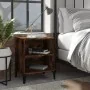 Mesitas de noche 2 uds patas de metal roble ahumado 40x30x50 cm von , Nachttische - Ref: Foro24-813105, Preis: 43,16 €, Rabat...