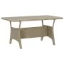 Mesa de jardín de ratán sintético gris 120x70x66 cm de , Mesas de jardín - Ref: Foro24-316583, Precio: 191,30 €, Descuento: %