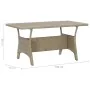 Mesa de jardín de ratán sintético gris 120x70x66 cm de , Mesas de jardín - Ref: Foro24-316583, Precio: 191,30 €, Descuento: %