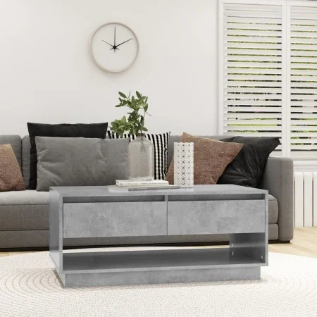 Mesa de centro madera contrachapada gris hormigón 102,5x55x44cm de , Mesas de centro - Ref: Foro24-809507, Precio: 124,67 €, ...