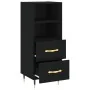 Aparador de madera contrachapada negro 34,5x34x90 cm by , Sideboards - Ref: Foro24-828645, Price: 66,36 €, Discount: %