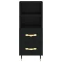 Aparador de madera contrachapada negro 34,5x34x90 cm by , Sideboards - Ref: Foro24-828645, Price: 66,36 €, Discount: %