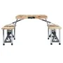 Mesa de camping plegable con 4 asientos acero aluminio de , Mobiliario de camping - Ref: Foro24-47687, Precio: 117,39 €, Desc...
