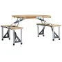 Mesa de camping plegable con 4 asientos acero aluminio de , Mobiliario de camping - Ref: Foro24-47687, Precio: 117,39 €, Desc...