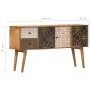 Aparador con estampado madera maciza de mango 130x30x70 cm | Foro24.es | Tu tienda online para hogar, jardín y más Foro24.es