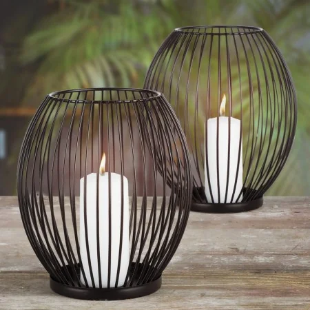 HI Juego de portavelas 2 piezas negro de , Candelabros - Ref: Foro24-435320, Precio: 30,49 €, Descuento: %