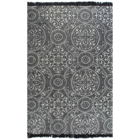 Alfombra de algodón Kilim 120x180 cm estampado gris by , Rugs - Ref: Foro24-246553, Price: 35,73 €, Discount: %