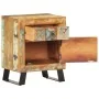Mesita de noche de madera maciza reciclada 40x30x50 cm | Foro24.es | Tu tienda online para hogar, jardín y más Foro24.es