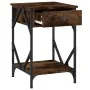 Mesita de noche madera contrachapada roble ahumado 40x42x60 cm de , Mesitas de noche - Ref: Foro24-826339, Precio: 47,01 €, D...