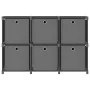 Estantería de 6 cubos con cajas de tela gris 103x30x72,5 cm by , Bookcases and shelves - Ref: Foro24-322609, Price: 44,35 €, ...