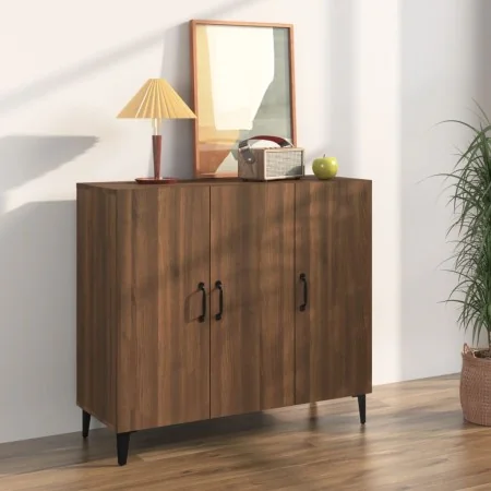 Aparador de madera de ingeniería marrón roble 90x34x80 cm | Foro24.es | Tu tienda online para hogar, jardín y más Foro24.es