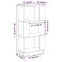 Estantería/divisor de espacios madera pino negro 51x25x101 cm de , Librerías y estanterías - Ref: Foro24-814038, Precio: 48,9...