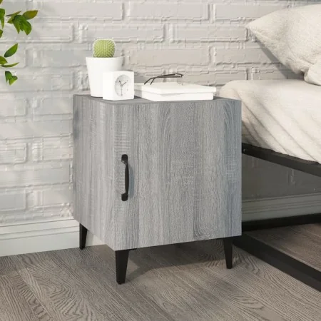 Mesita de noche madera contrachapada gris Sonoma de , Mesitas de noche - Ref: Foro24-817317, Precio: 41,10 €, Descuento: %