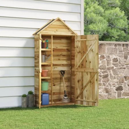 Cobertizo de herramientas madera pino impregnada 107x37x220 cm by , Sheds - Ref: Foro24-318192, Price: 336,02 €, Discount: %