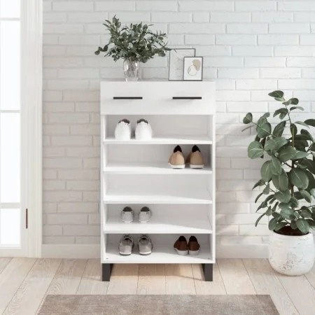 Zapatero madera de ingeniería blanco 60x35x105 cm by , Closets and storage - Ref: Foro24-829636, Price: 80,17 €, Discount: %