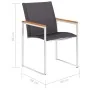Sillas de jardín 4 unidades textilene y acero inoxidable gris von , Gartenstühle - Ref: Foro24-46496, Preis: 295,19 €, Rabatt: %