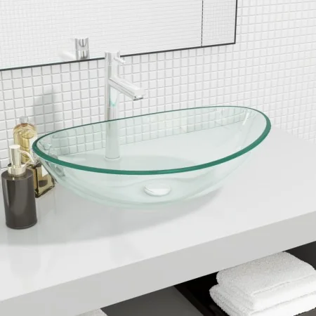 Lavabo de vidrio templado transparente 54,5x35x15,5 cm by , Sinks - Ref: Foro24-345238, Price: 83,15 €, Discount: %