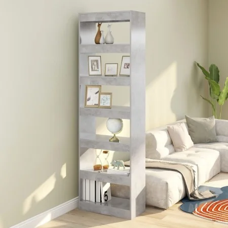 Estantería/divisor de espacios gris hormigón 60x30x198 cm by , Bookcases and shelves - Ref: Foro24-811686, Price: 89,84 €, Di...