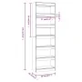 Estantería/divisor de espacios gris hormigón 60x30x198 cm by , Bookcases and shelves - Ref: Foro24-811686, Price: 89,84 €, Di...