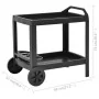 Carrito de bebidas plástico gris antracita 69x53x72 cm von , Küchen- und Speisewagen - Ref: Foro24-48813, Preis: 114,13 €, Ra...