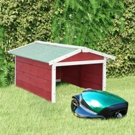 Caseta de cortacésped robótico madera abeto rojo y blanco by , Lawn Mower Covers - Ref: Foro24-170881, Price: 108,04 €, Disco...