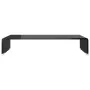 Soporte para TV/Elevador monitor cristal negro 60x25x11 cm by , TV Furniture - Ref: Foro24-244135, Price: 73,89 €, Discount: %