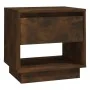 Mesita de noche madera de ingeniería roble ahumado 45x34x44 cm by , Nightstands - Ref: Foro24-812981, Price: 35,61 €, Discoun...