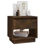 Mesita de noche madera de ingeniería roble ahumado 45x34x44 cm by , Nightstands - Ref: Foro24-812981, Price: 35,61 €, Discoun...