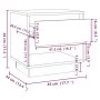 Mesita de noche madera de ingeniería roble ahumado 45x34x44 cm by , Nightstands - Ref: Foro24-812981, Price: 35,61 €, Discoun...