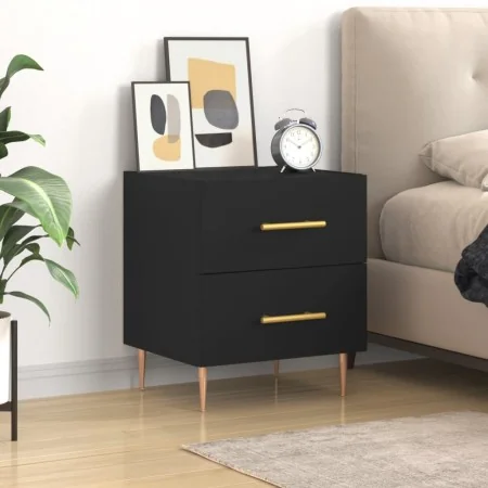 Mesita de noche madera de ingeniería negro 40x35x47,5 cm by , Nightstands - Ref: Foro24-827278, Price: 63,54 €, Discount: %