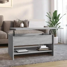 Mesa de centro madera contrachapada gris Sonoma