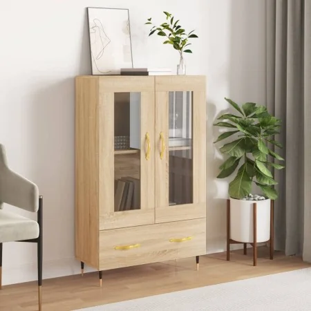 Aparador alto madera de ingeniería roble Sonoma 69,5x31x115 cm de , Aparadores - Ref: Foro24-828279, Precio: 95,43 €, Descuen...