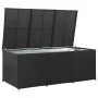 Caja de almacenaje de jardín ratán sintético negro 180x90x70 cm von , Aufbewahrungsboxen für den Außenbereich - Ref: Foro24-4...