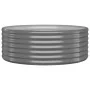 Jardinera arriate acero recubrimiento polvo gris 100x100x36 cm by , Pots and planters - Ref: Foro24-318984, Price: 37,34 €, D...