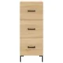 Aparador madera contrachapada color roble Sonoma 34,5x34x90 cm de , Aparadores - Ref: Foro24-828607, Precio: 74,90 €, Descuen...