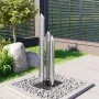 Fuente de jardín de acero inoxidable plateado 48x34x123 cm de , Fuentes y cascadas - Ref: Foro24-48091, Precio: 368,29 €, Des...